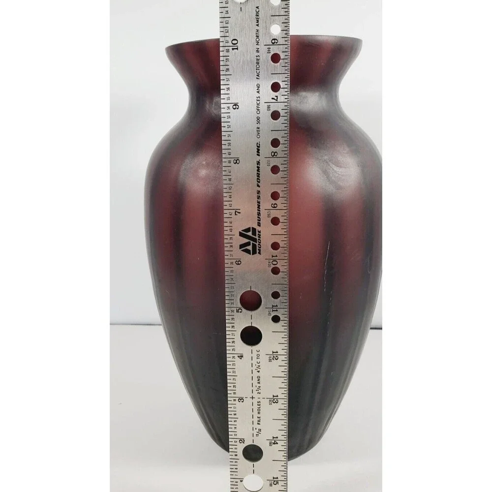 Beautiful Vibrant Amethyst Purple Frosted Blown Glass 10